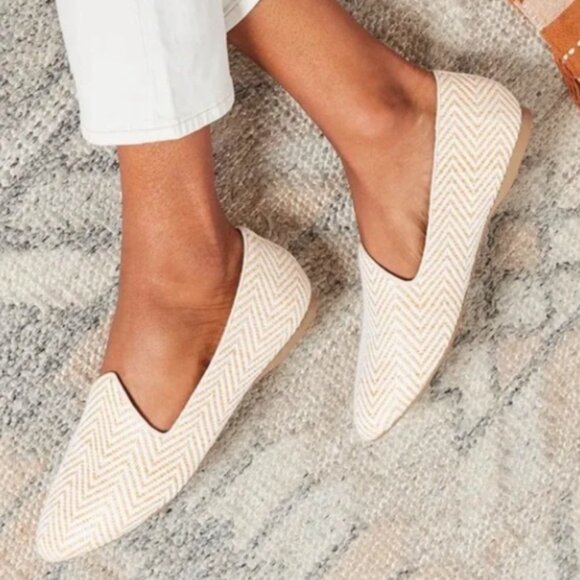 Birdies Shoes - BIRDIES The Heron in Chai Chevron Loafer Flats size 7.5
